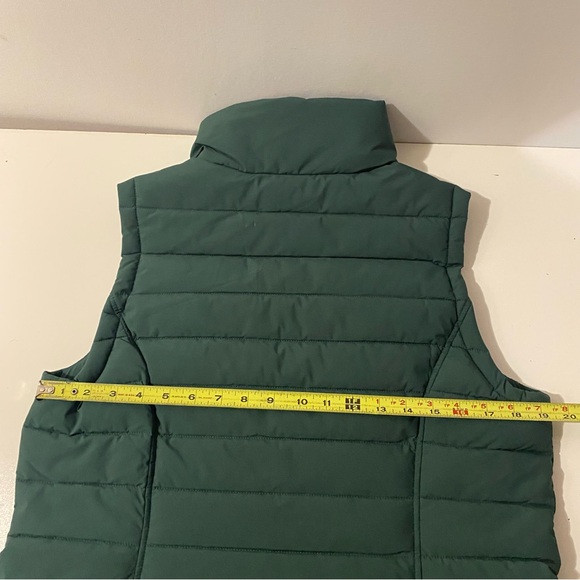 Nautica Lightweight Water Resistant Green Full Front Zip Puffer Vest Size M - Picture 6 of 6
